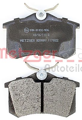 METZGER 1170022 Bremsbelagsatz, Scheibenbremse